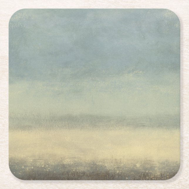 Dessous De Verre Carré Paysage Abstrait avec ciel couvert (Devant)