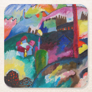 Dessous De Verre Carré Paysage avec rein d'usine, Wassily Kandinsky