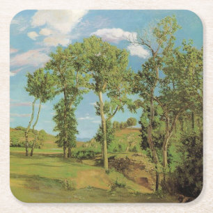 Dessous De Verre Carré Paysage Paysage Frédéric Bazille Impressionniste