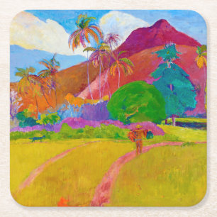 Dessous De Verre Carré Paysage tahitien, Gauguin