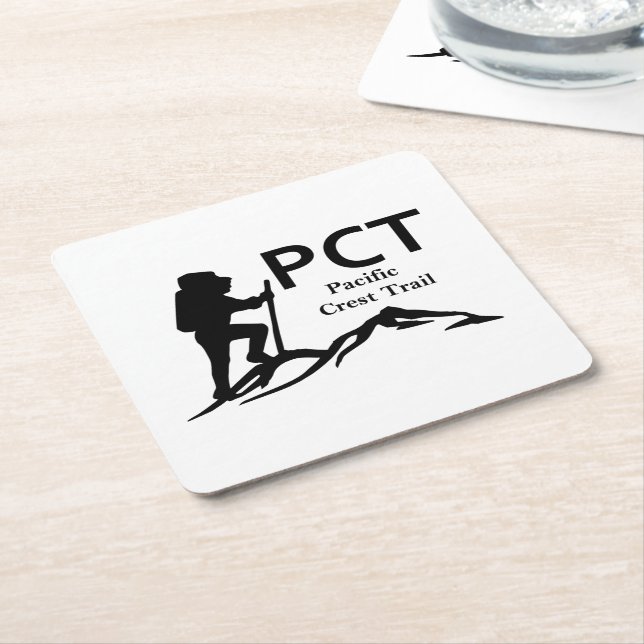 Dessous De Verre Carré PCT - Pacific Crest Trail (Incliné)