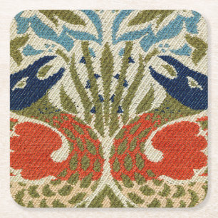 Dessous De Verre Carré Peacock, William Morris