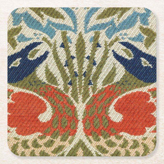 Dessous De Verre Carré Peacock, William Morris (Devant)