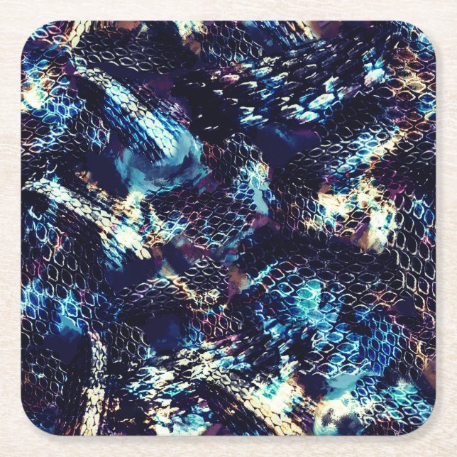 Dessous De Verre Carré Peau de serpent (Devant)