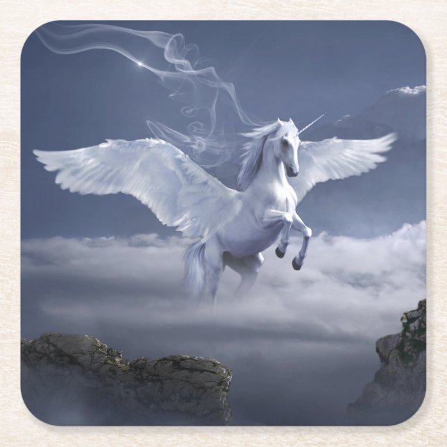 Dessous De Verre Carré Pegasus en vol (Devant)