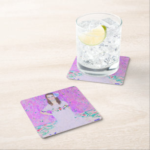 Dessous De Verre Carré Peinture Mäda Primavesi de Gustav Klimt