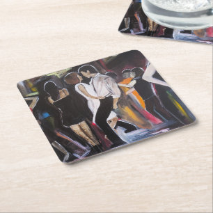 Dessous De Verre Carré Peinture Mambo Night par Alfred Fox