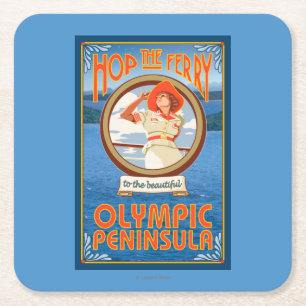 Dessous De Verre Carré Péninsule olympique, WashingtonHop le ferry