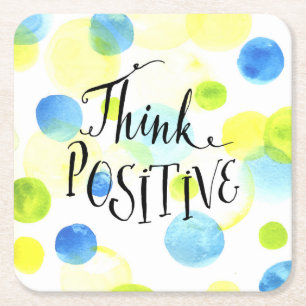 Dessous De Verre Carré Penser positif