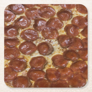 Dessous De Verre Carré Pepperoni Pizza