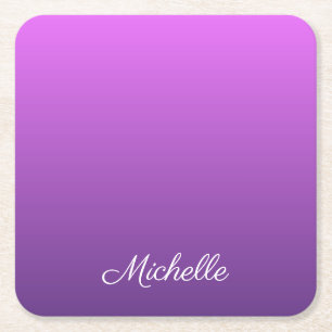 Dessous De Verre Carré Personalisé violet ombre