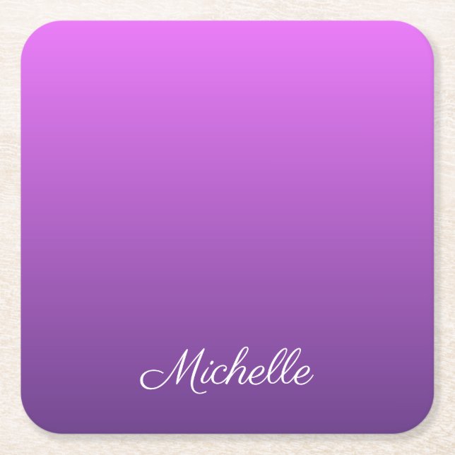 Dessous De Verre Carré Personalisé violet ombre (Devant)