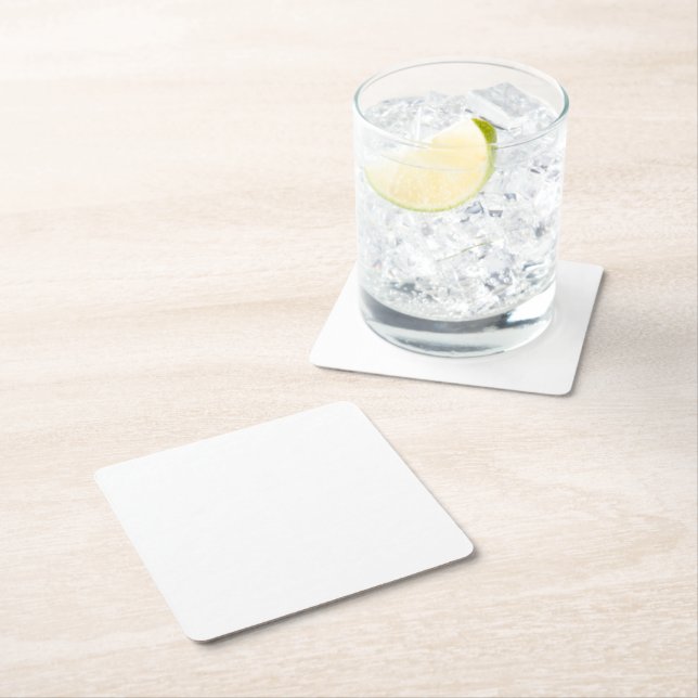 Dessous De Verre Carré Personalized Coasters | Wedding & Business Sets (En situation)