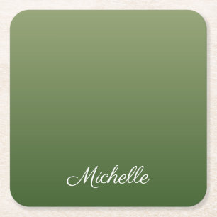 Dessous De Verre Carré Personalized green
