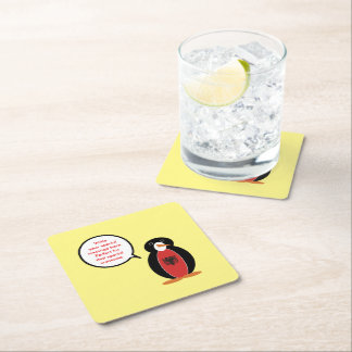 Dessous De Verre Carré Personalized Ms. Penguin Albania Party