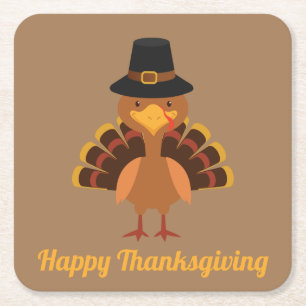 Dessous De Verre Carré Personnalisation du Bon thanksgiving turc