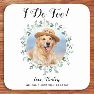Dessous De Verre Carré Personnalisé je fais trop Eucalyptus Pet Mariage p