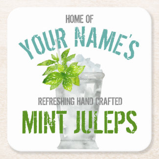 Dessous De Verre Carré Personnalisé Mint Julep