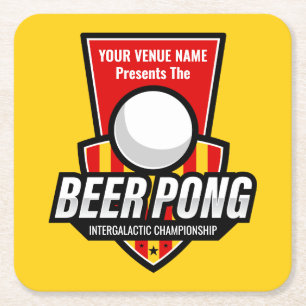 Dessous De Verre Carré Personnalisez Ce Logo De Bière Pong