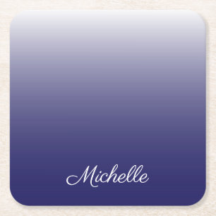 Dessous De Verre Carré Personnalized gradient ombre navy blue