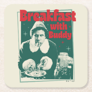 Dessous De Verre Carré Petit-Déjeuner Avec Buddy