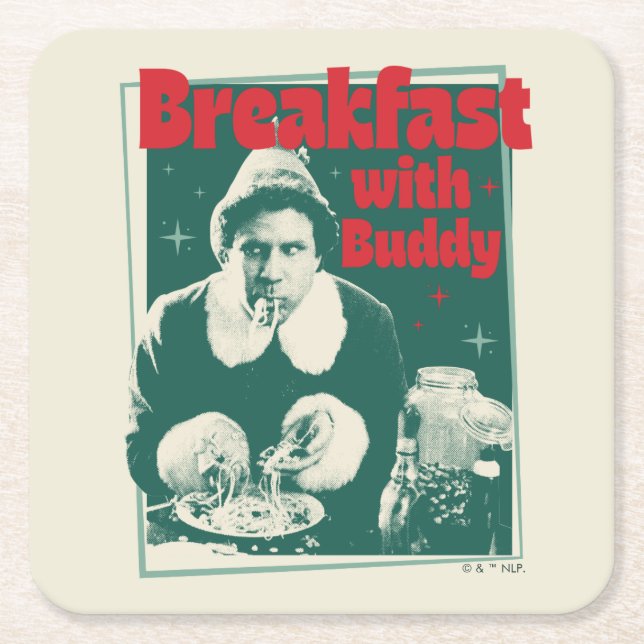 Dessous De Verre Carré Petit-Déjeuner Avec Buddy (Devant)