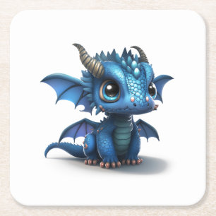 Dessous De Verre Carré Petit Dragon
