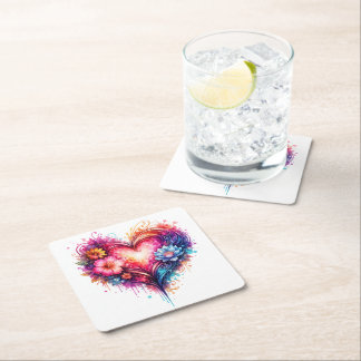 Dessous De Verre Carré Petit Verre Shooter Love Design