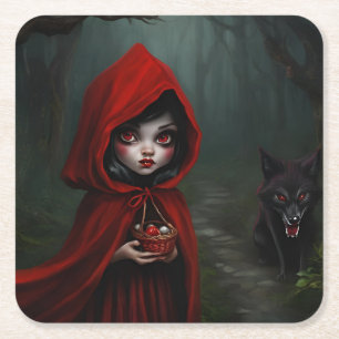 Dessous De Verre Carré Petite circonscription rouge