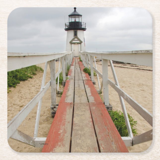 Dessous De Verre Carré Phare de Brant Point (Devant)