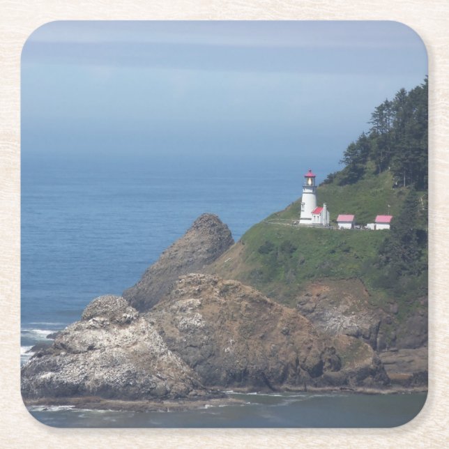 Dessous De Verre Carré Phare de l'Orégon (Devant)