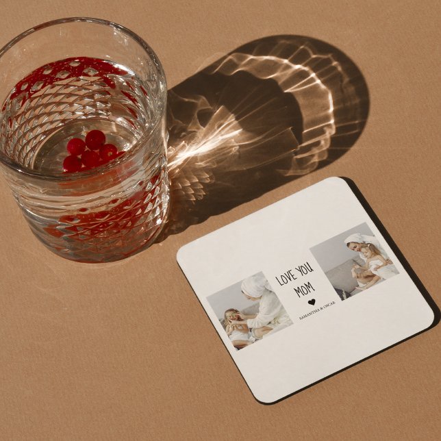 Dessous De Verre Carré Photo de Love You Grandma Meilleur poison (Créateur téléchargé)