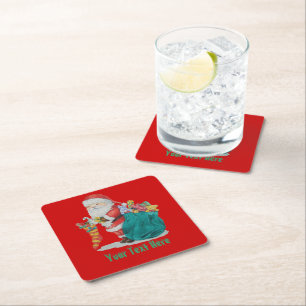 Dessous De Verre Carré photo des présences de tri père Noël pour Noël