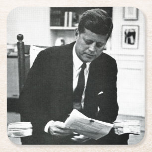 Dessous De Verre Carré Photographie de John F. Kennedy 2