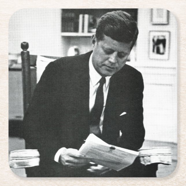 Dessous De Verre Carré Photographie de John F. Kennedy 2 (Devant)