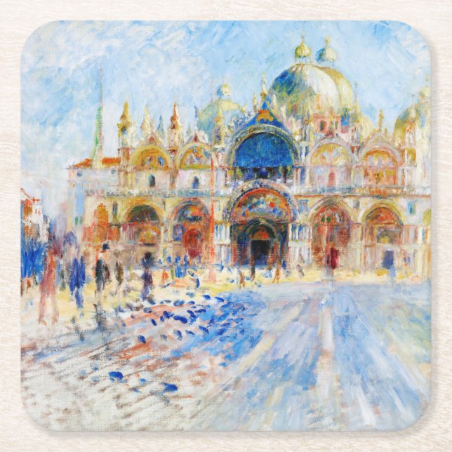Dessous De Verre Carré Piazza San Marco, Renoir (Devant)