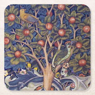 Dessous De Verre Carré Pic de bois, William Morris