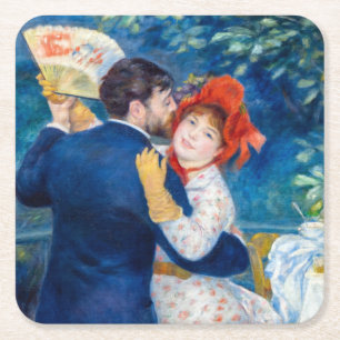 Dessous De Verre Carré Pierre-Auguste Renoir - Danse de campagne