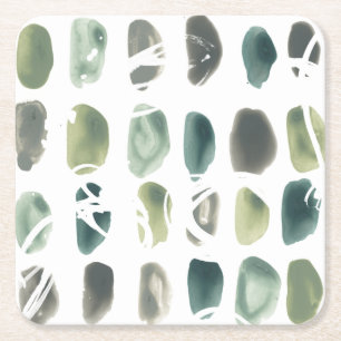 Dessous De Verre Carré Pierre de rune - Vert