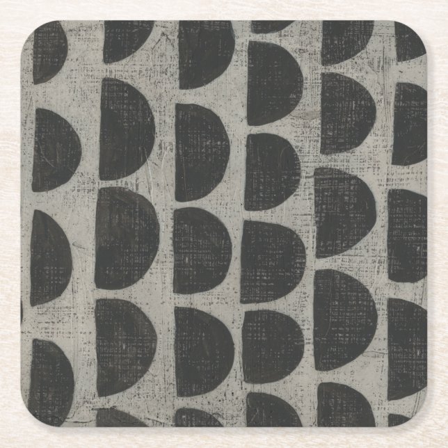 Dessous De Verre Carré Pierre - demi-cercles (Devant)
