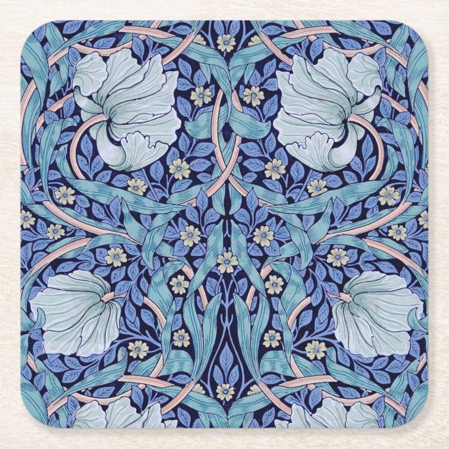 Dessous De Verre Carré Pimpernel Blue, William Morris (Devant)