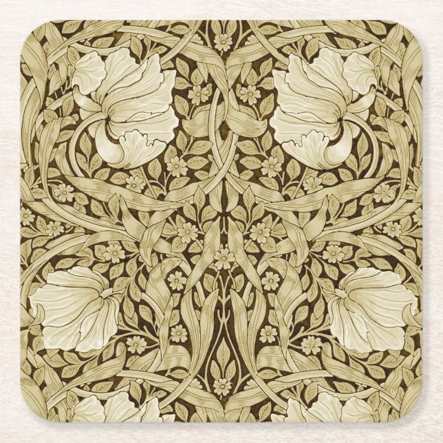 Dessous De Verre Carré Pimpernel Gold, William Morris (Devant)