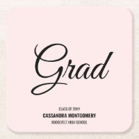 Pink Blush Modern Graduation Party