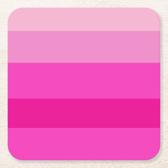 Dessous De Verre Carré Pink Stripes Pattern  (Devant)