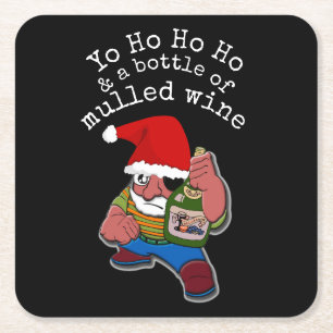 Dessous De Verre Carré Pirate Père Noël Vins Multiculés Noël