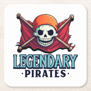 Dessous De Verre Carré Pirates légendaires