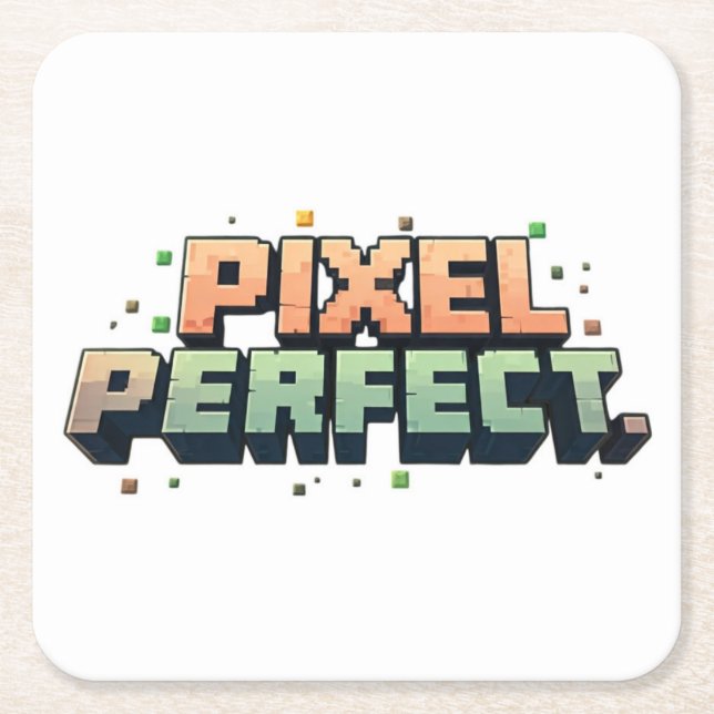 Dessous De Verre Carré Pixel parfait (Devant)