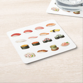Dessous De Verre Carré Pixel Sushi Coaster – Japanese Food Design