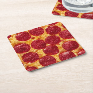 Dessous De Verre Carré pizza pepperonis