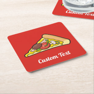 Dessous De Verre Carré Pizza slice